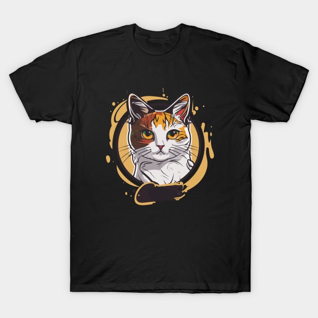 Graffiti Paint Cat Creative Inspiration T-Shirt by Cubebox